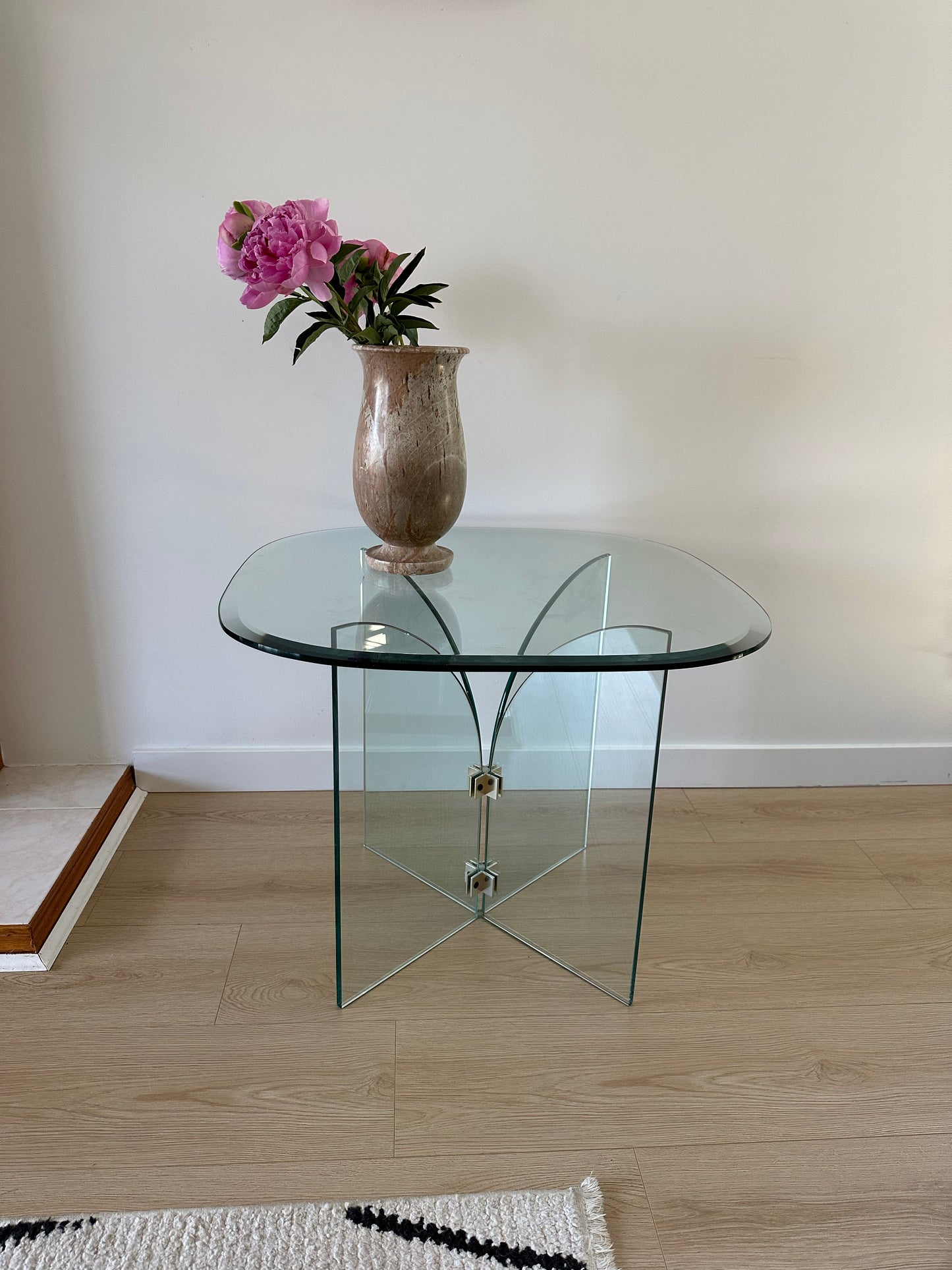 Vintage glass side table