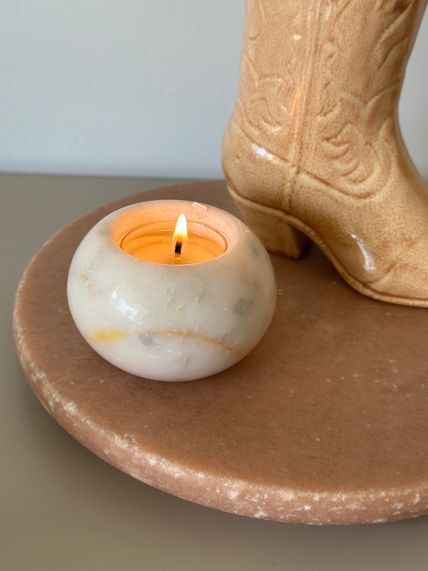 Marble tealight candleholder