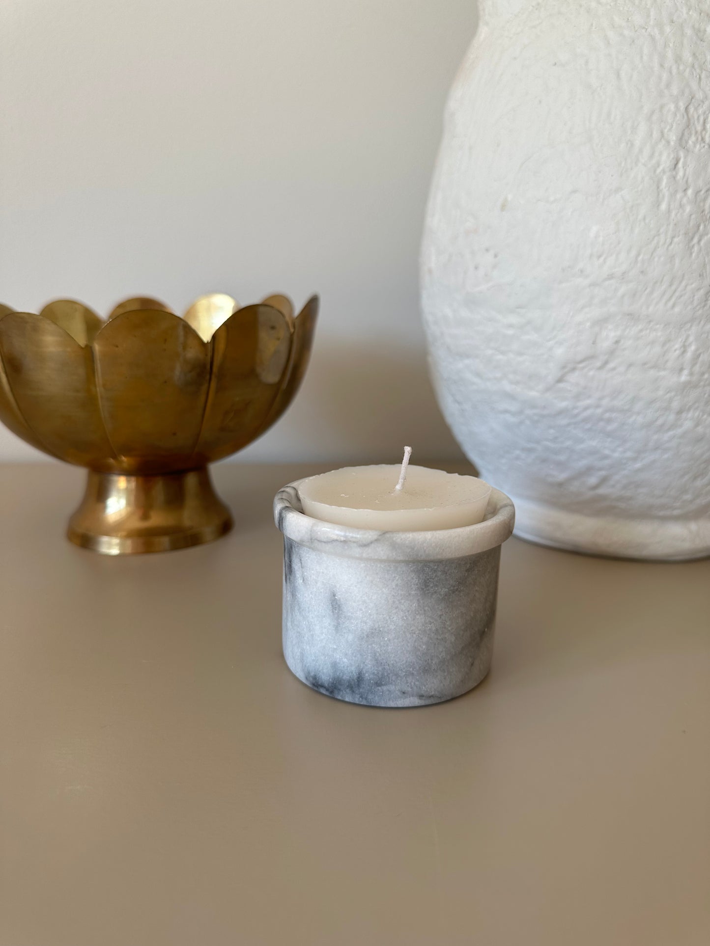 Marble tealight holder