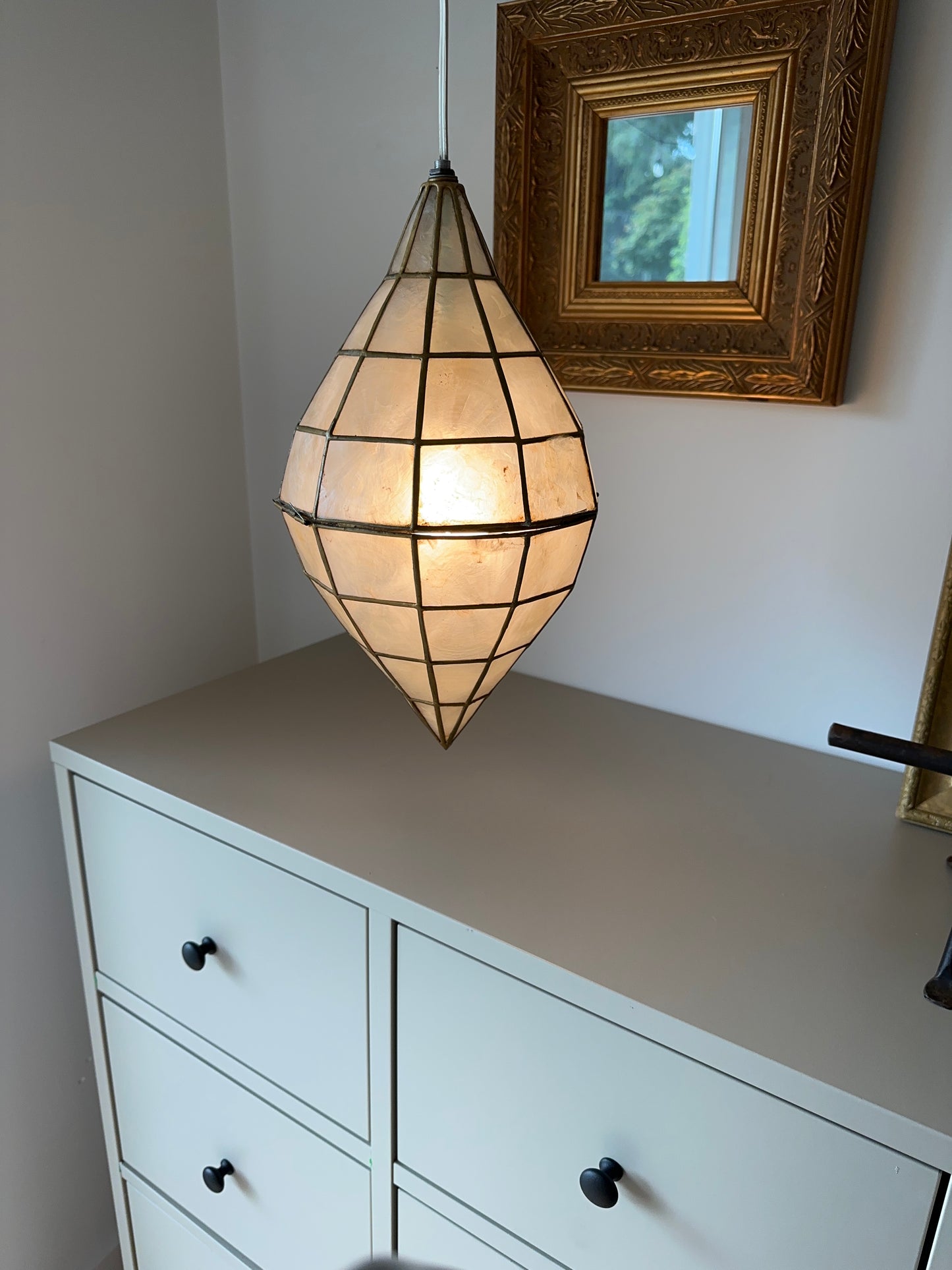 Vintage Capiz pendant lamp