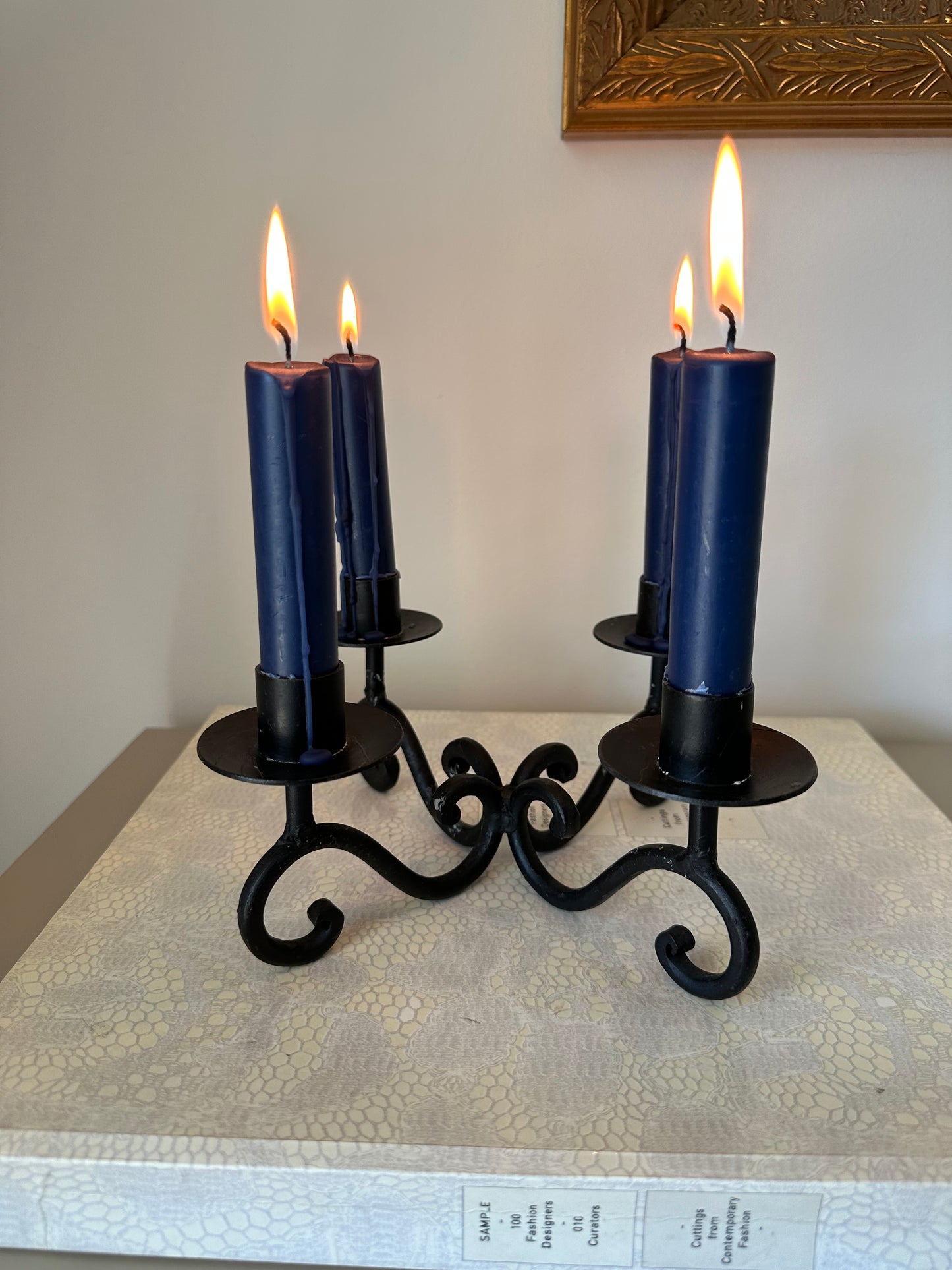 Vintage iron candelabra