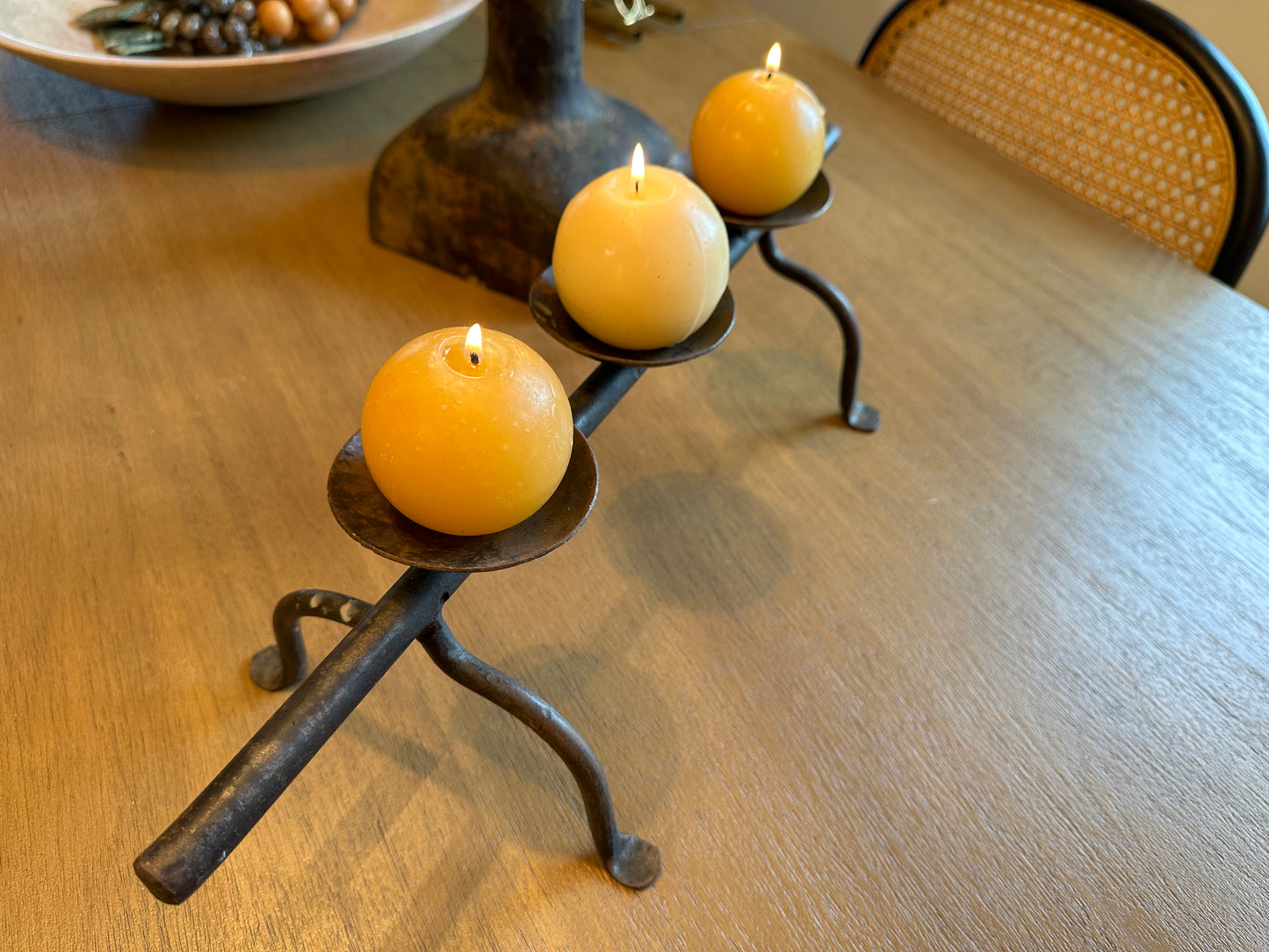 Vintage iron candleholder