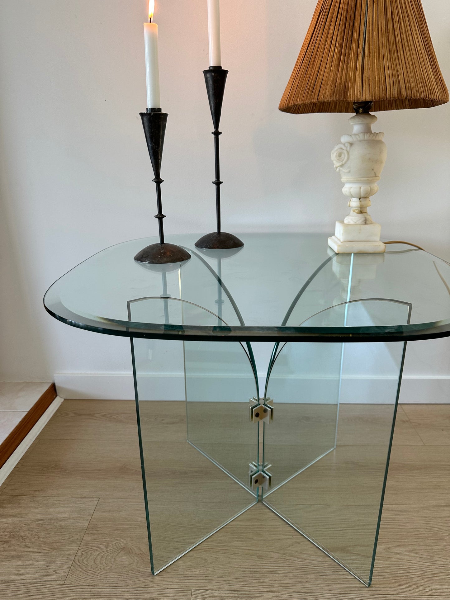 Vintage glass side table