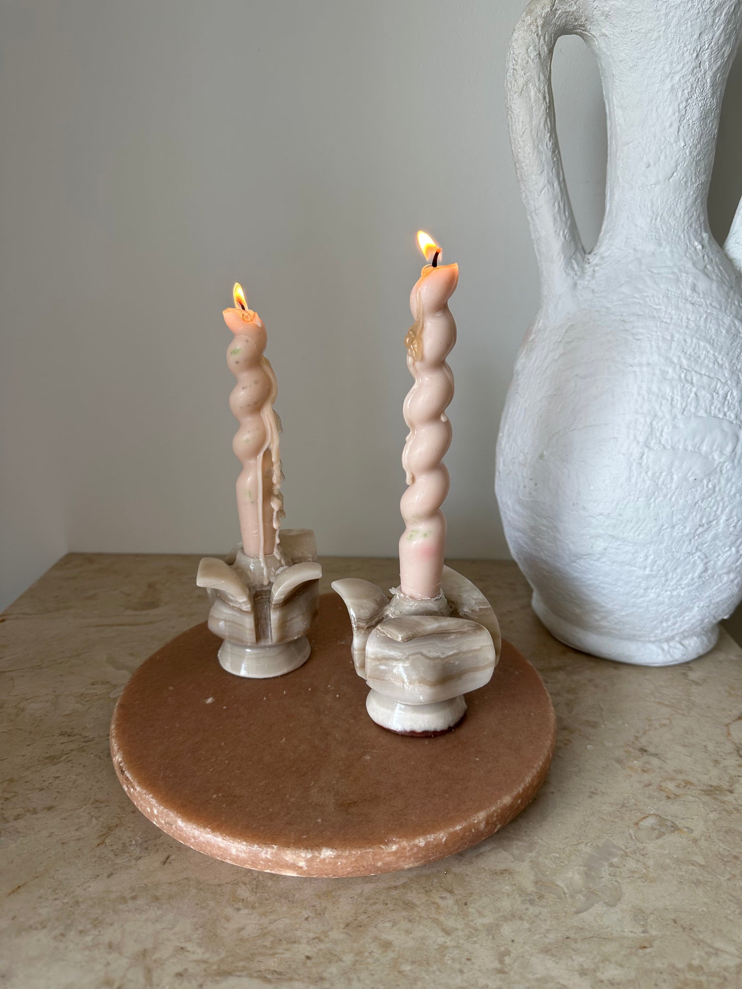 Onyx candleholders