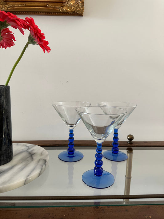 Bubble Stem Martini Glasses