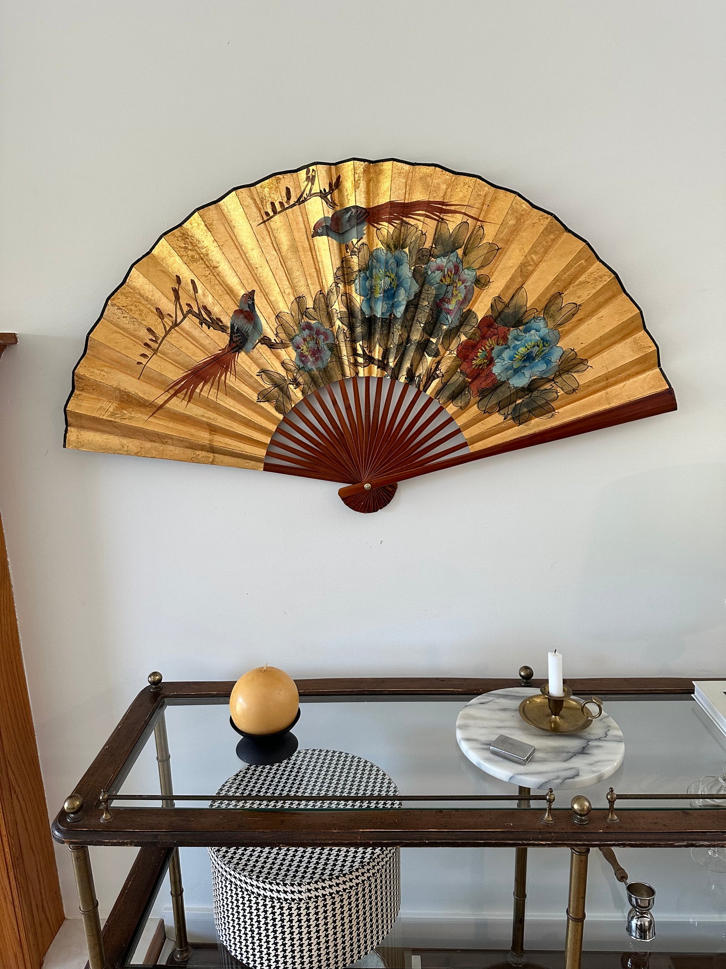 Large gilded hanging fan