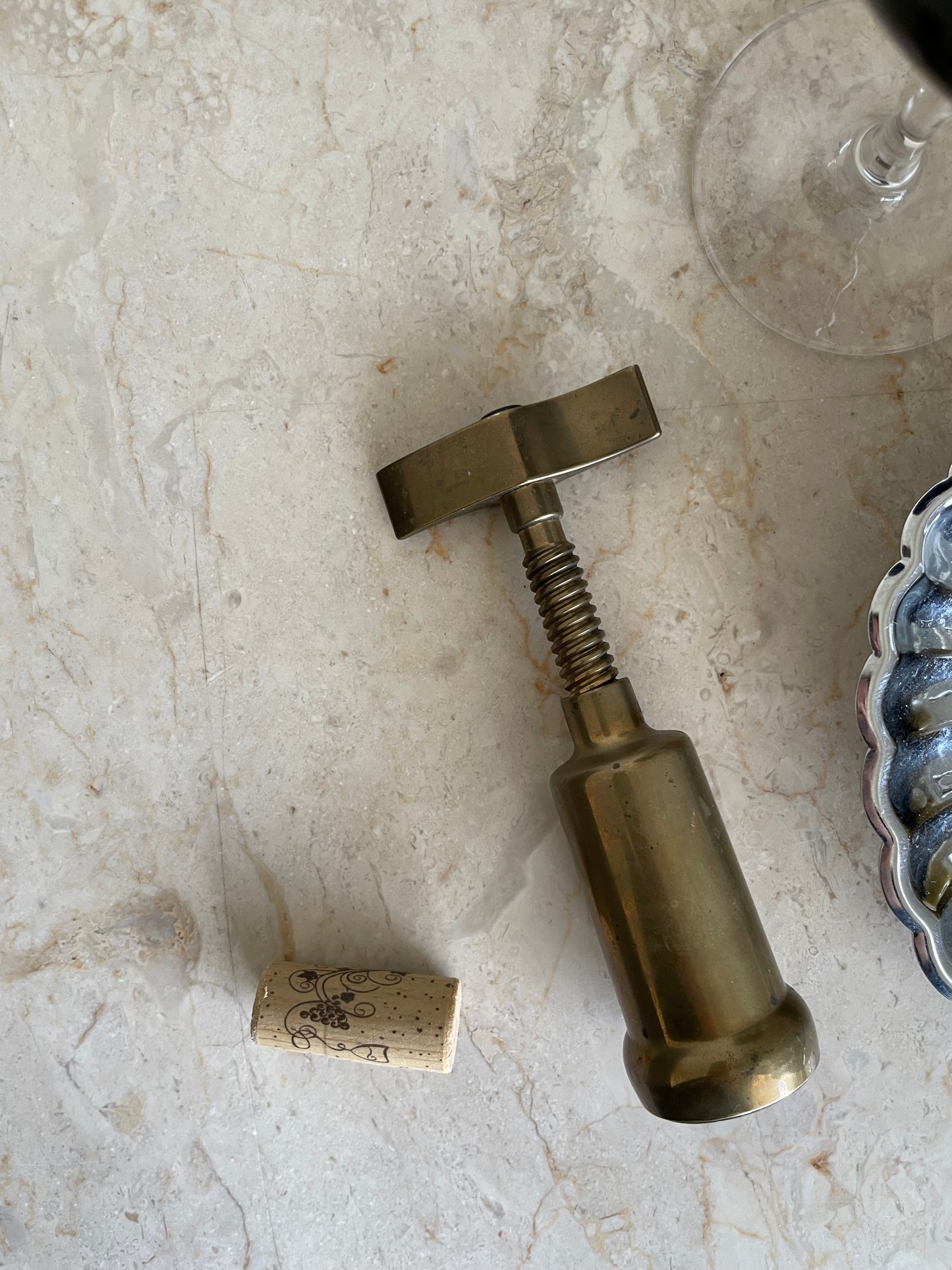 Vintage Brass Cork Screw