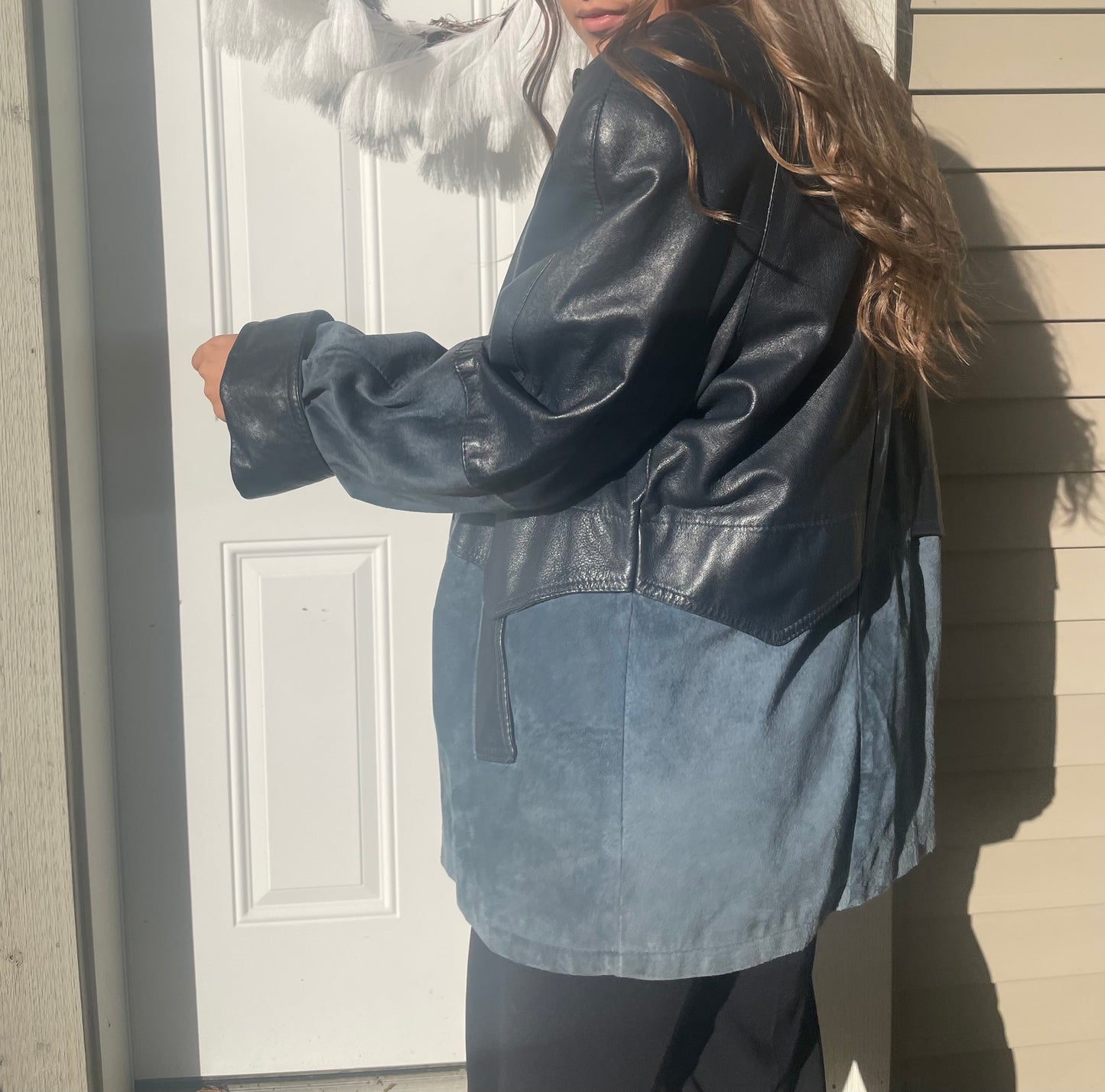 Blue Leather Jacket 