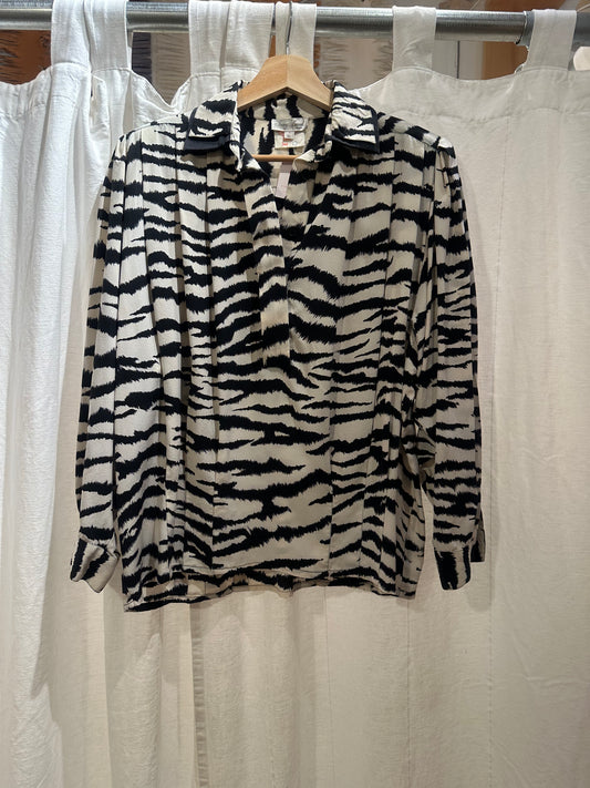 Silk zebra shirt