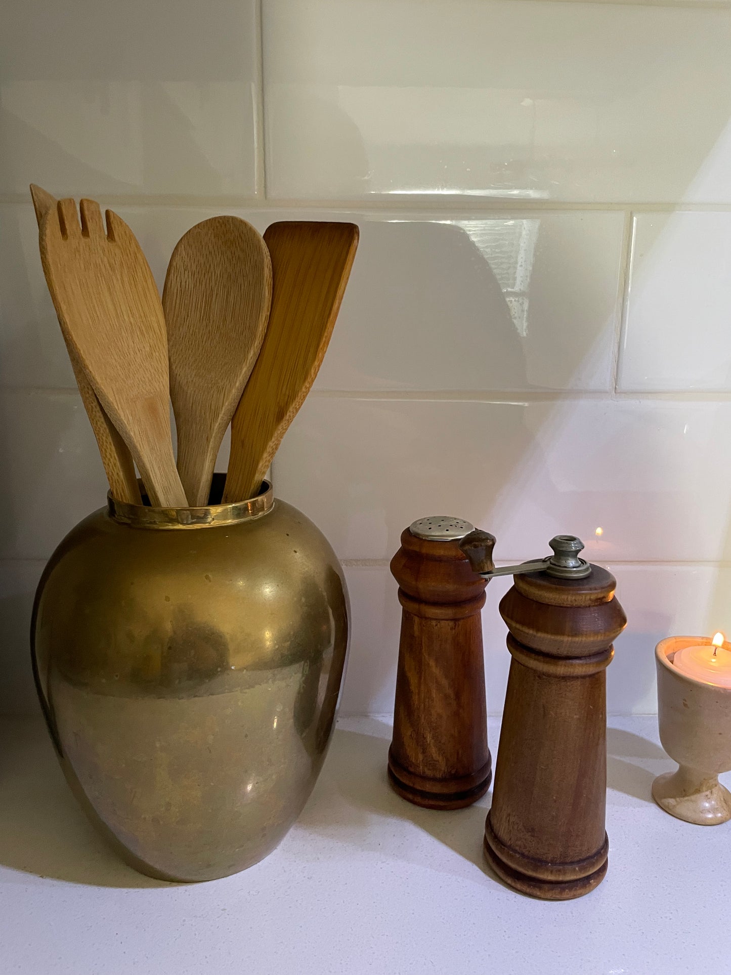 Wooden salt and pepper shakers