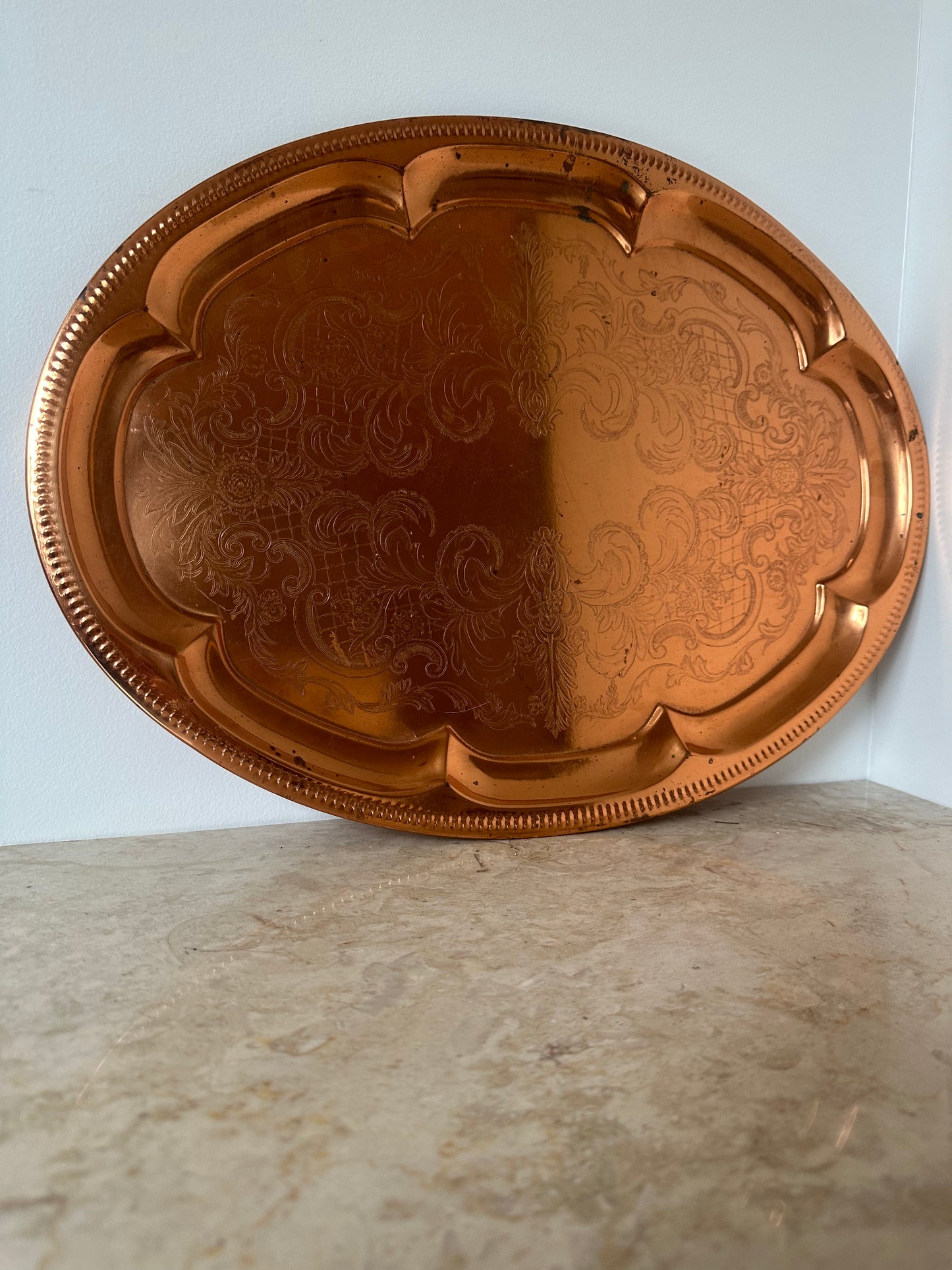 Rose gold tray