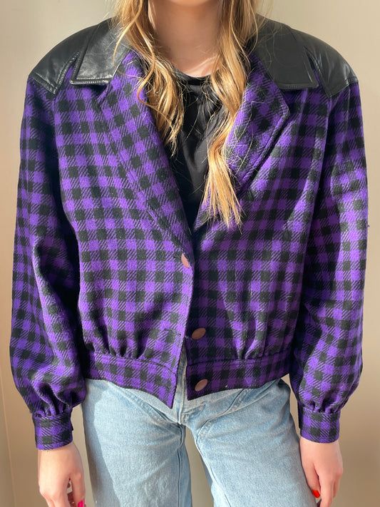 Purple bomber jacket