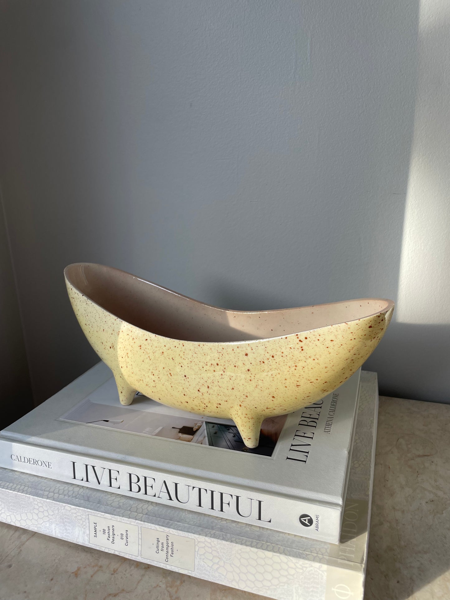 Oval ceramic bowl