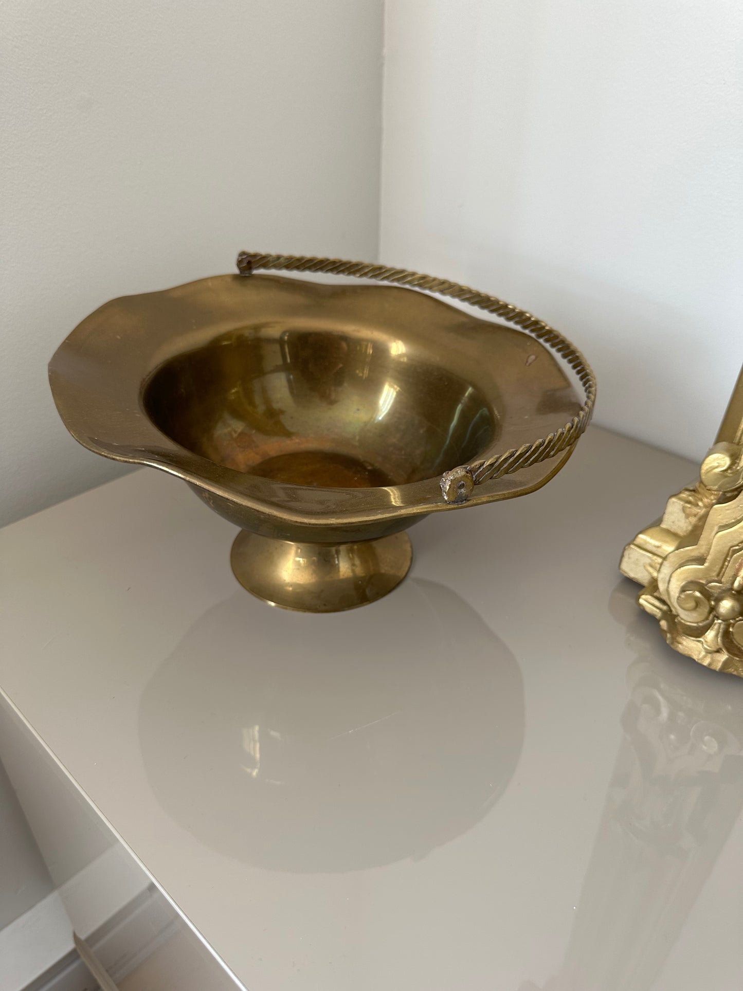 Large brass bowl