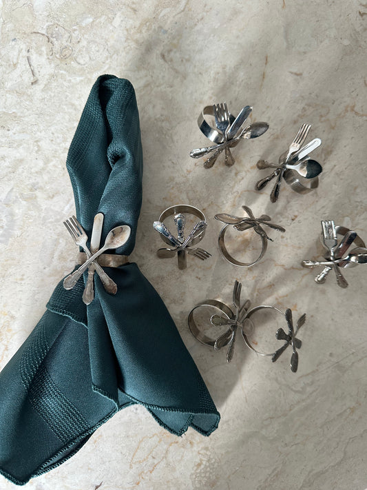 Silver plated napkin rings