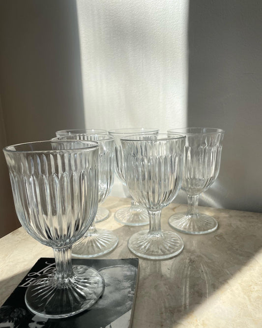 Set of six glasses