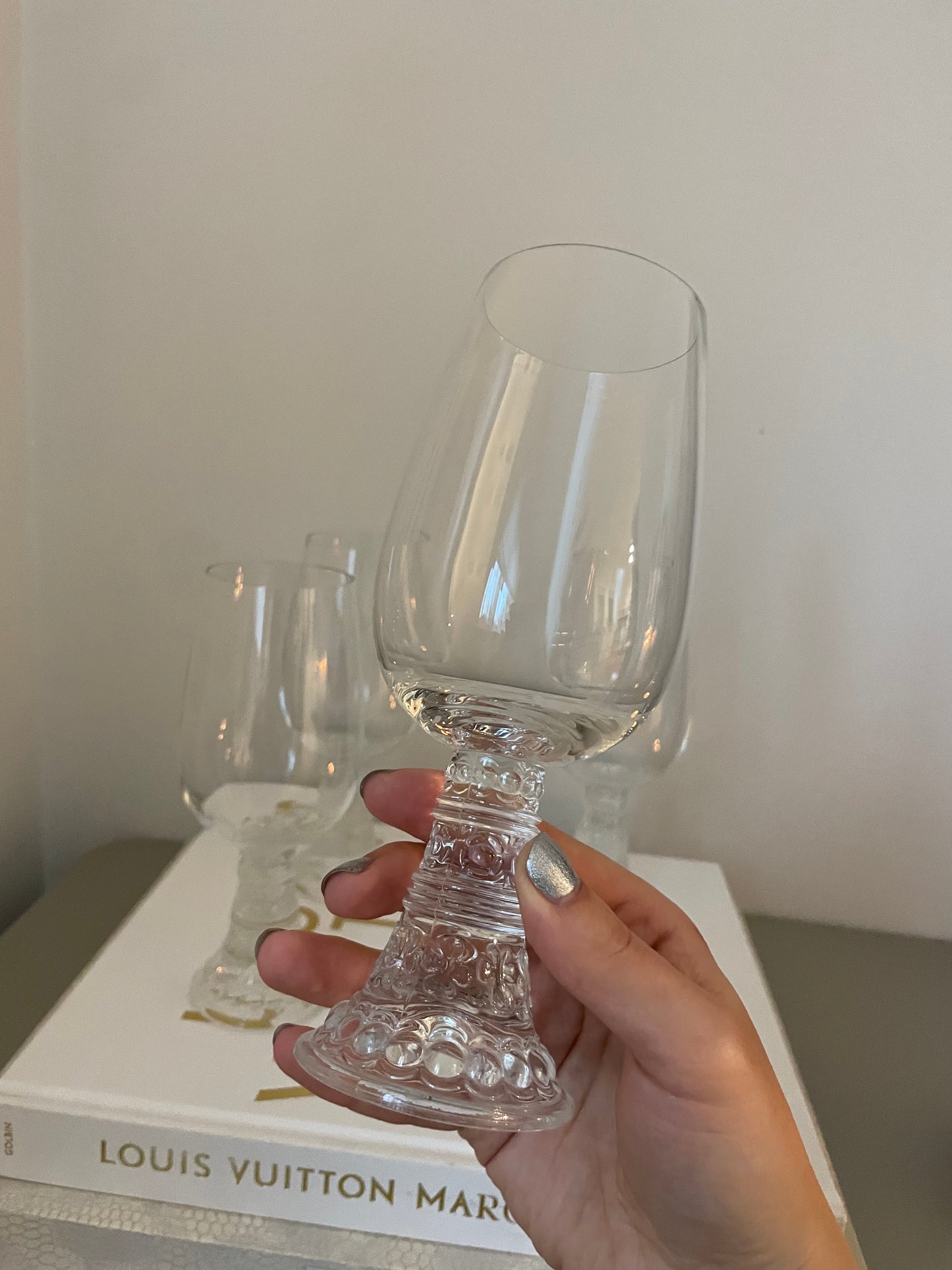 Four wine glasses