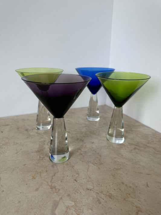 Vintage abstract martini glasses