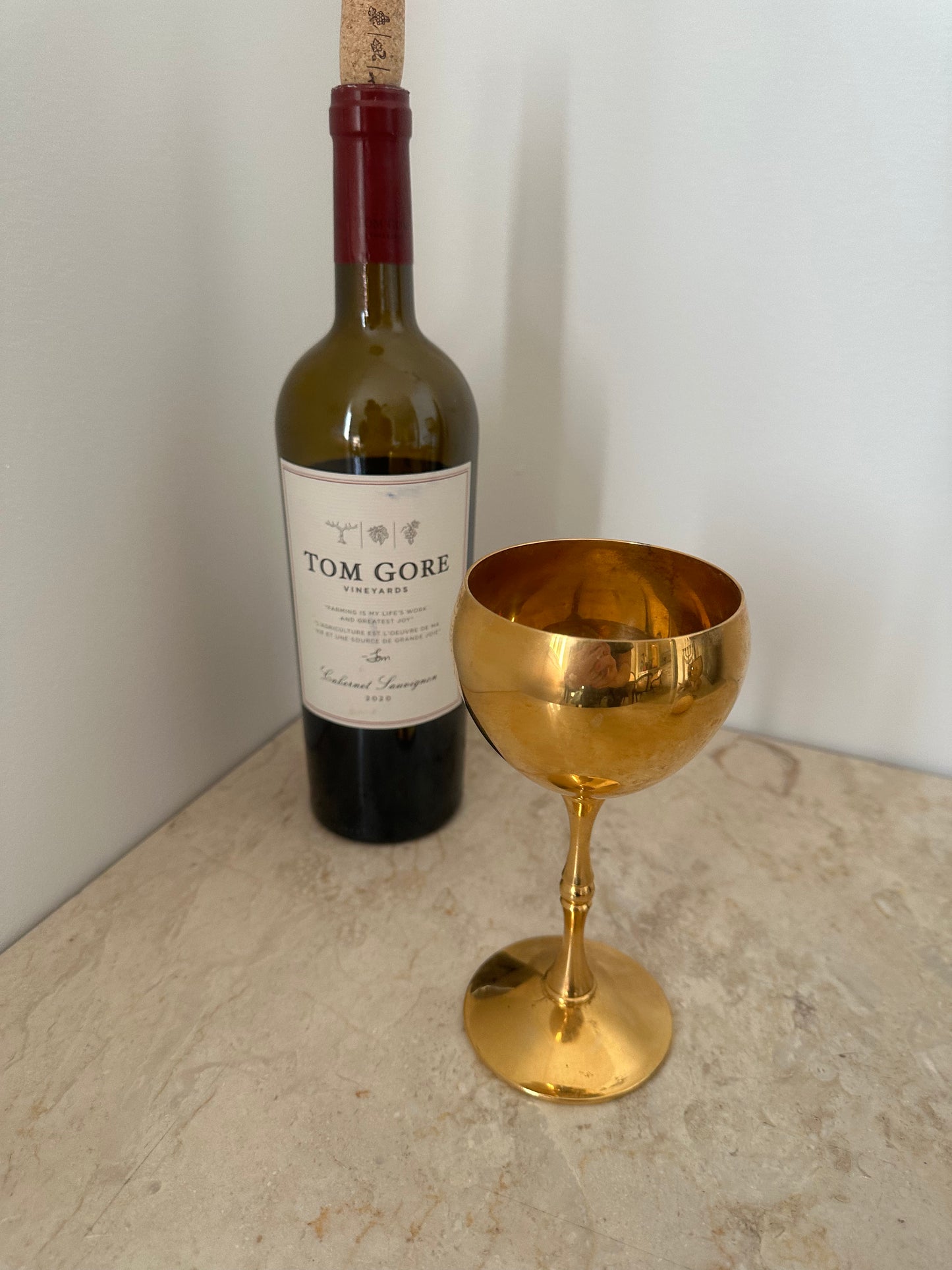 Brass wine glasses