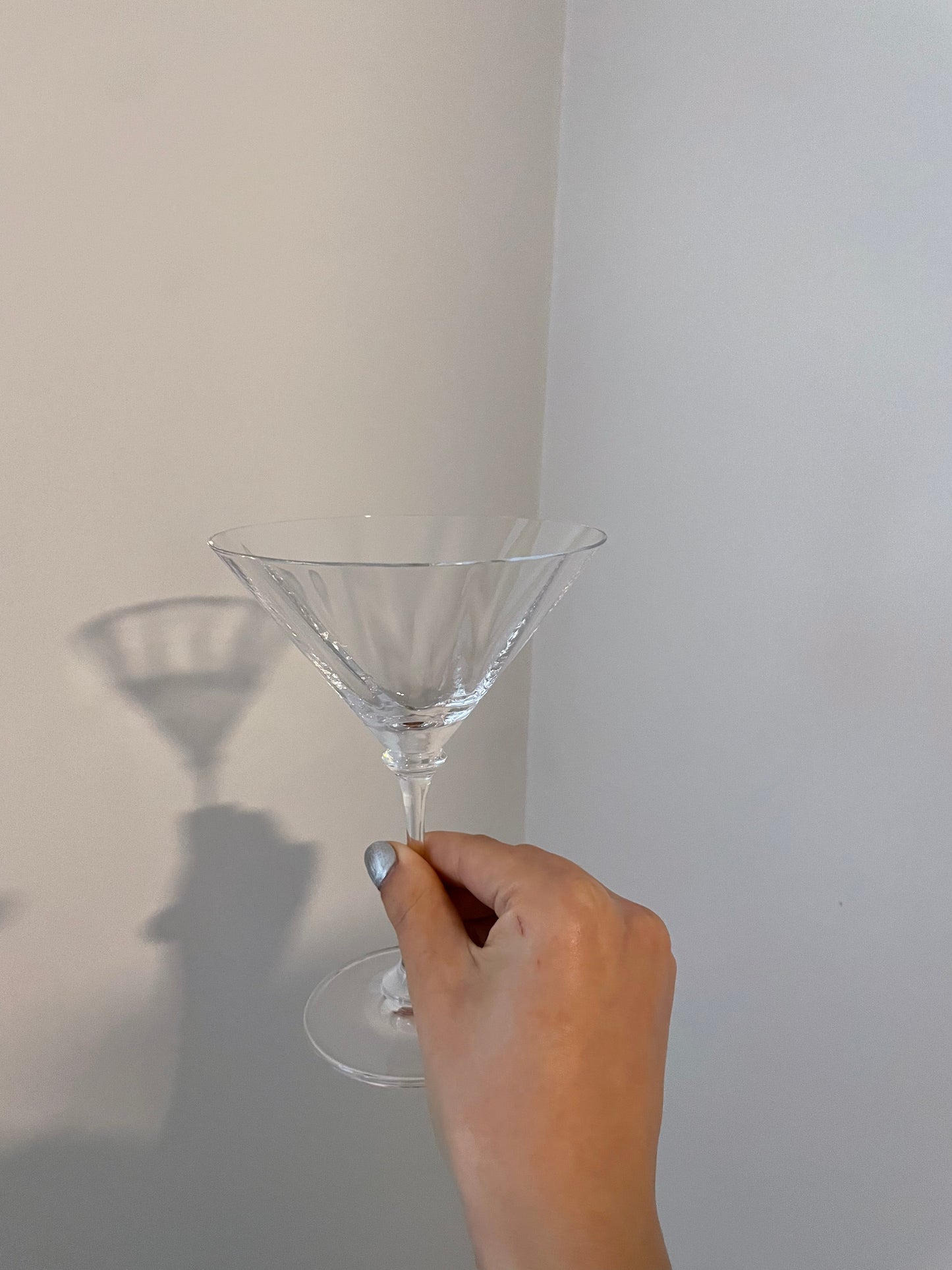 Two martini glasses