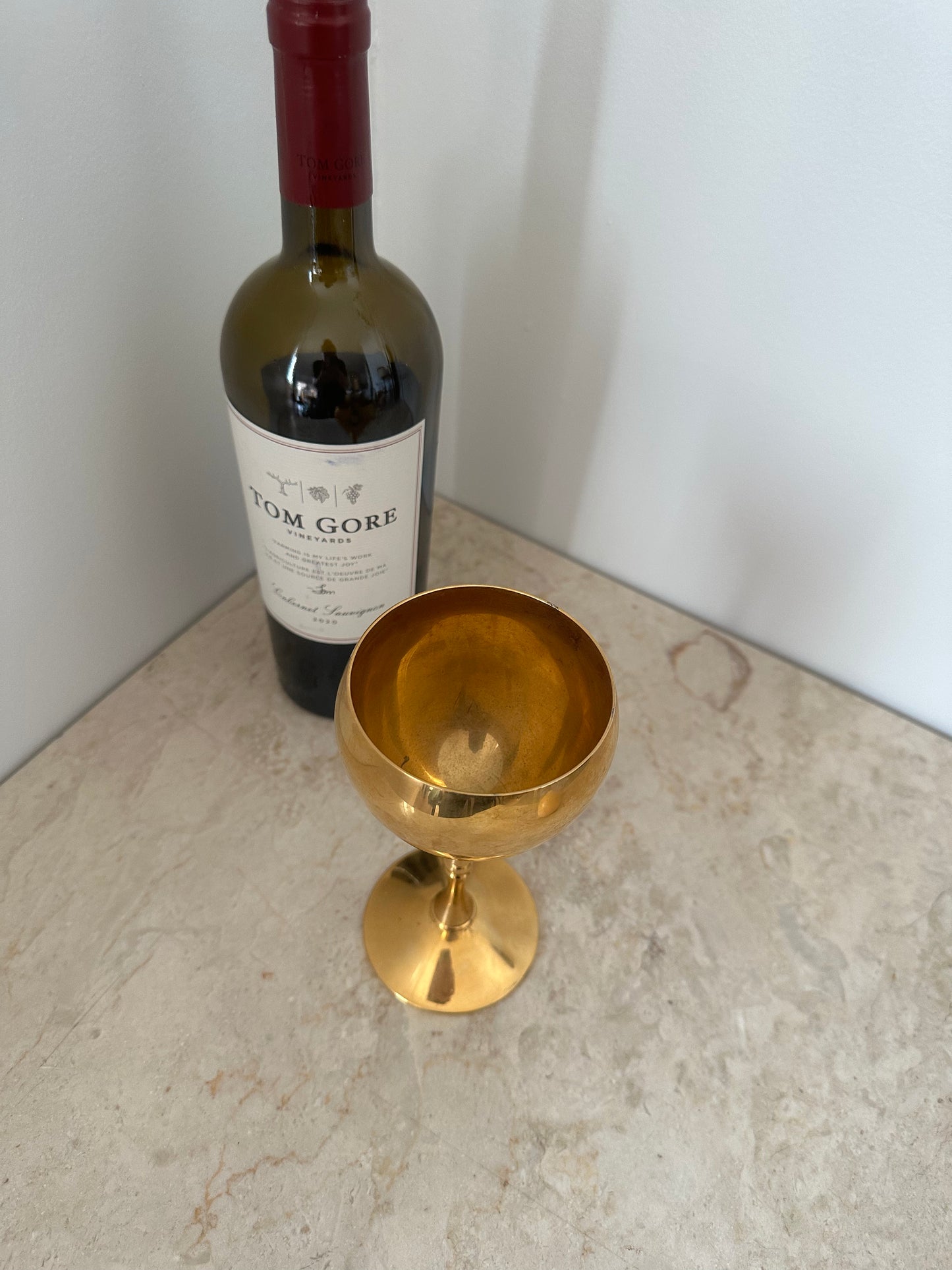 Brass wine glasses