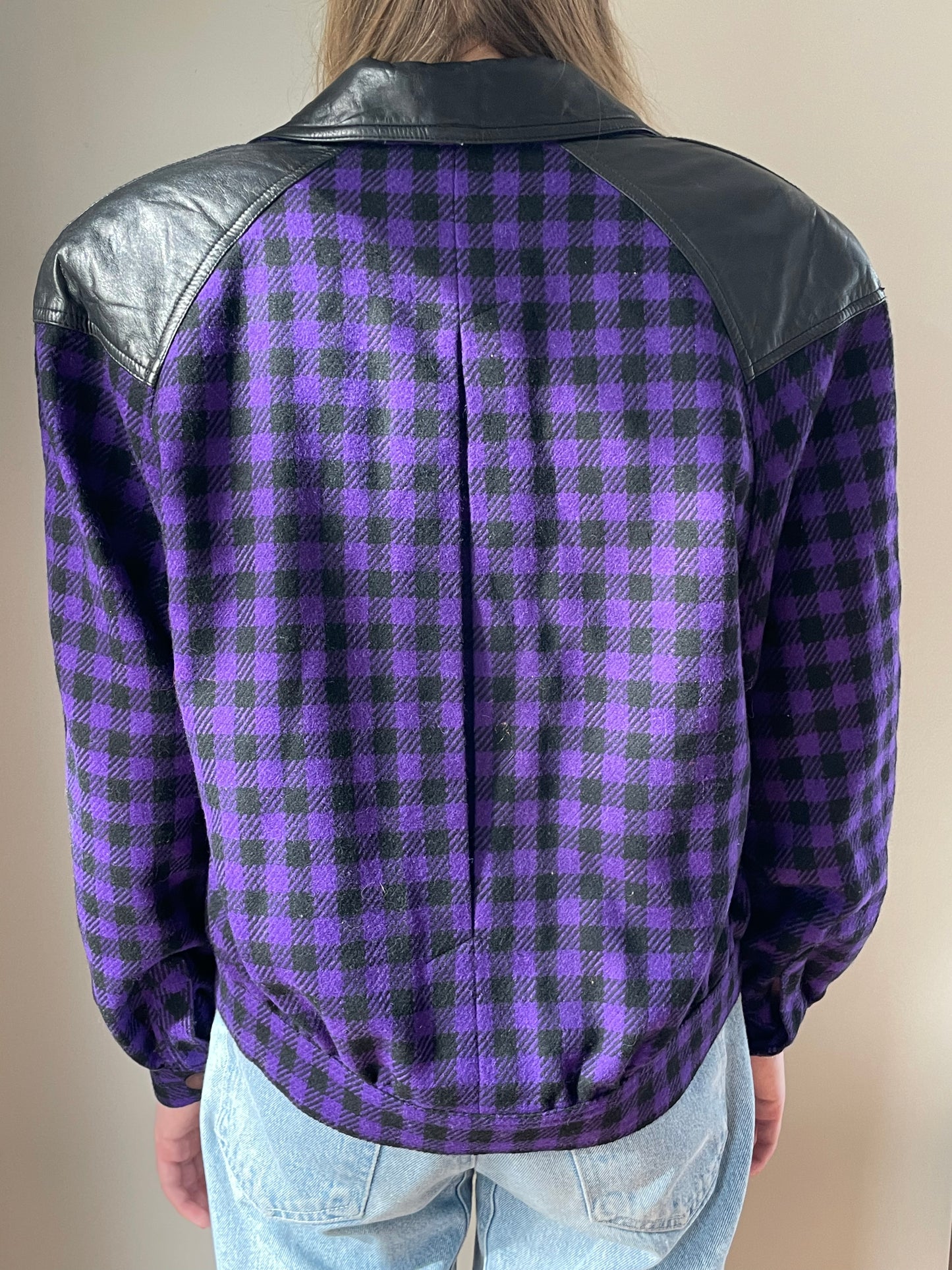 Purple bomber jacket