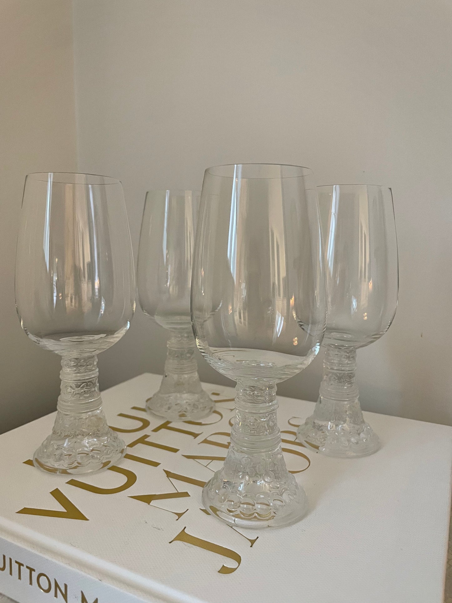 Four wine glasses