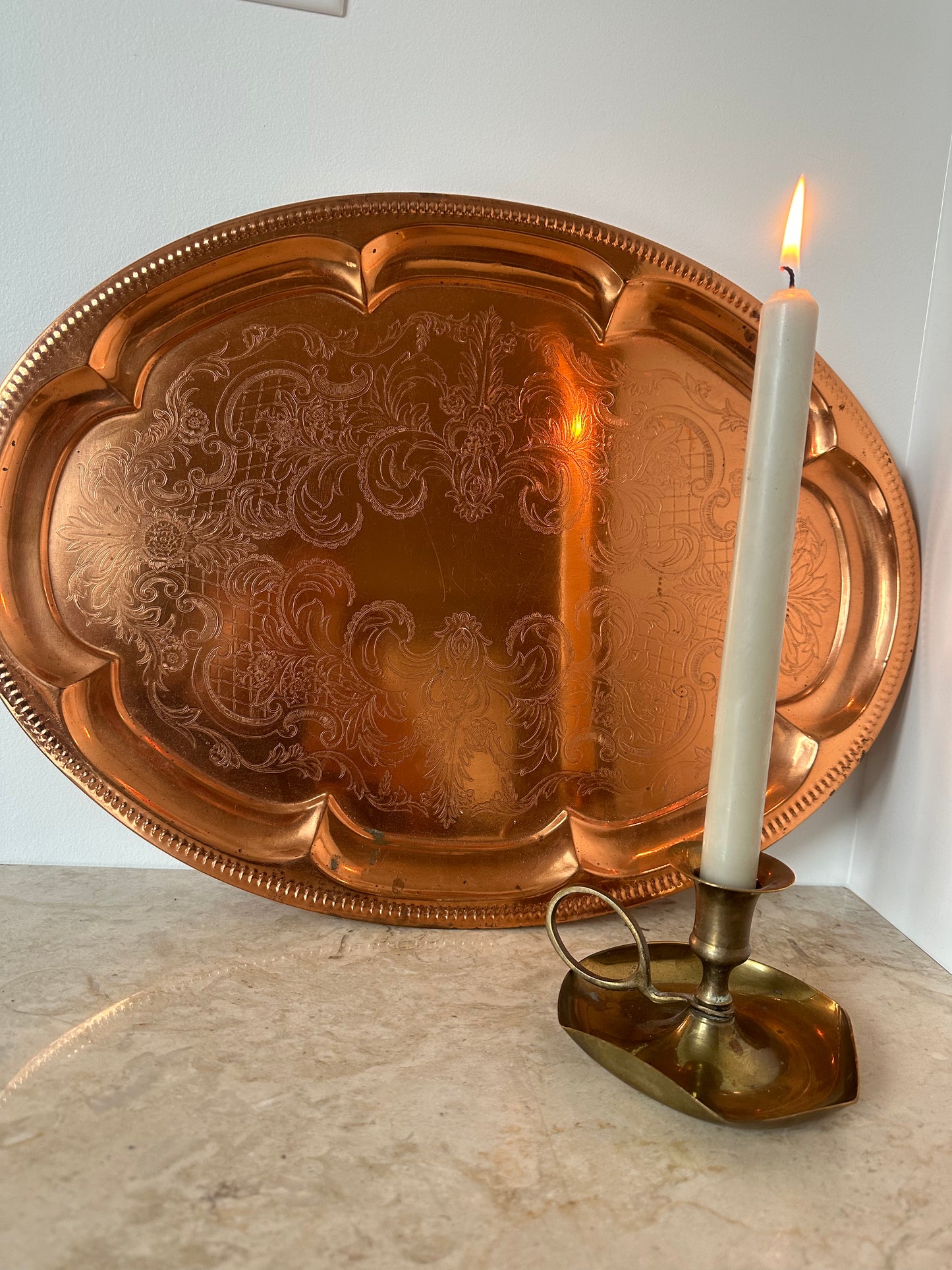 Rose gold tray