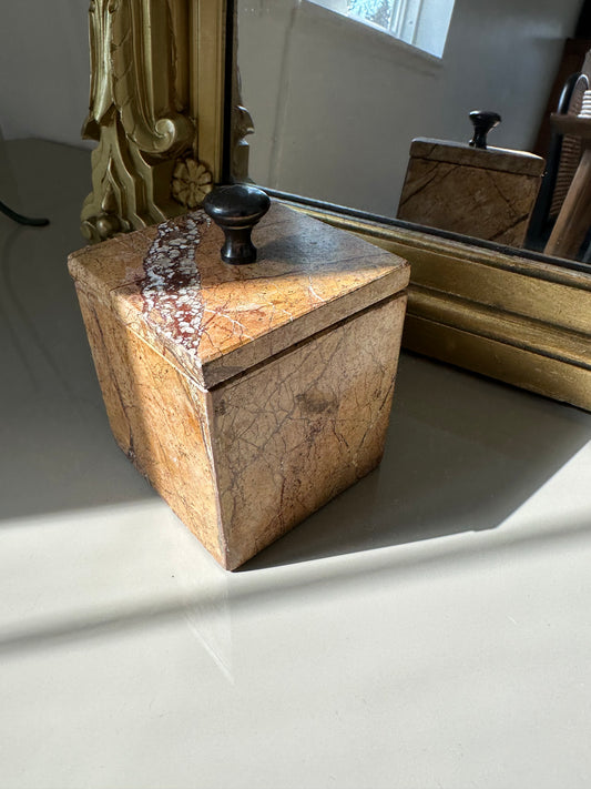 Marble jar with lid