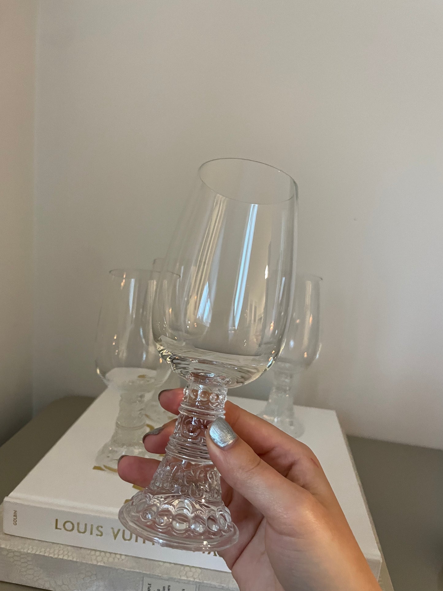 Four wine glasses