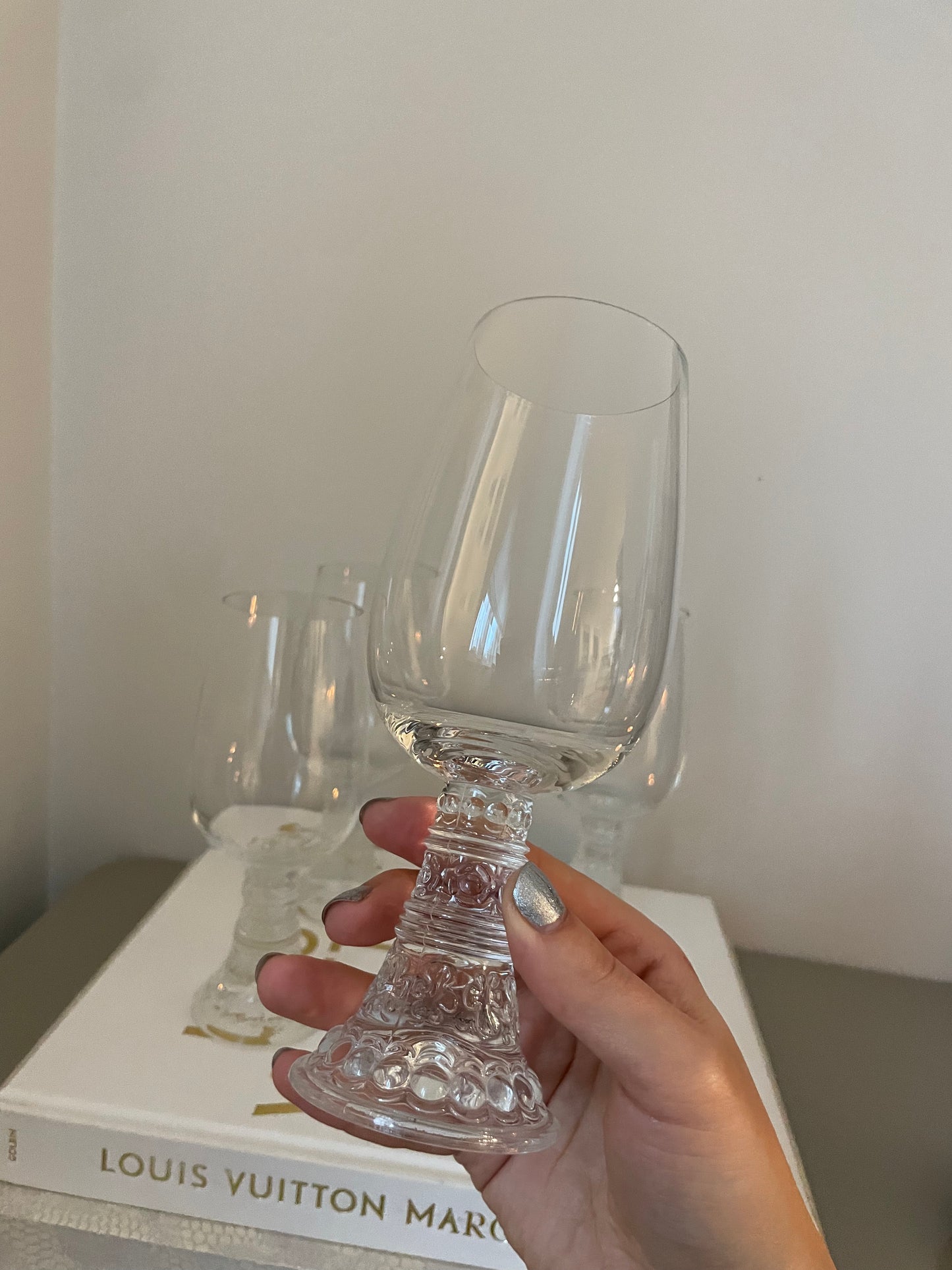 Four wine glasses