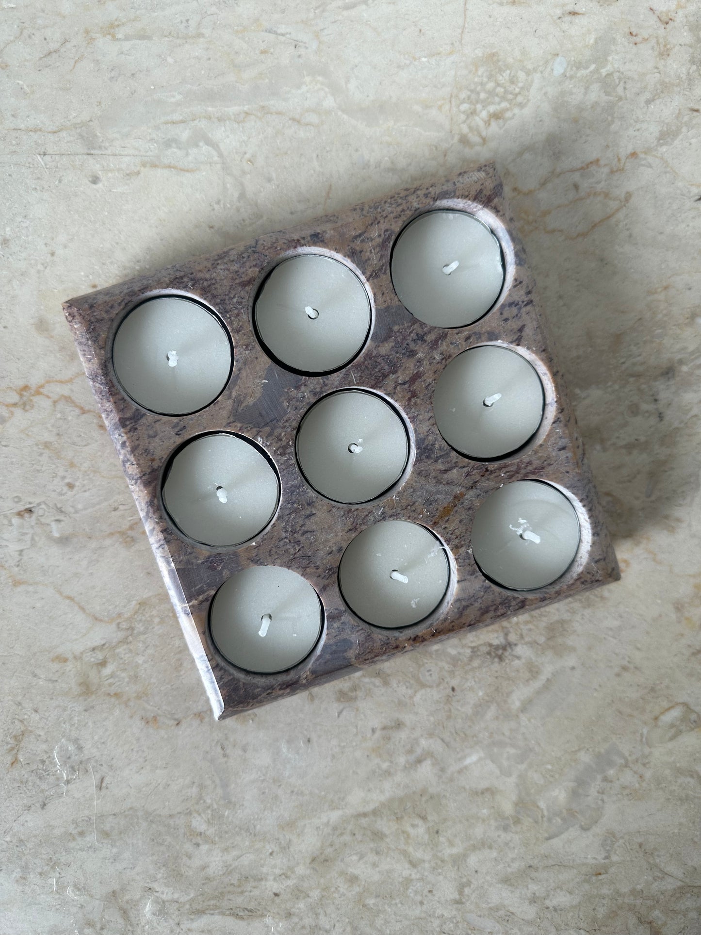 Stone tealight holder