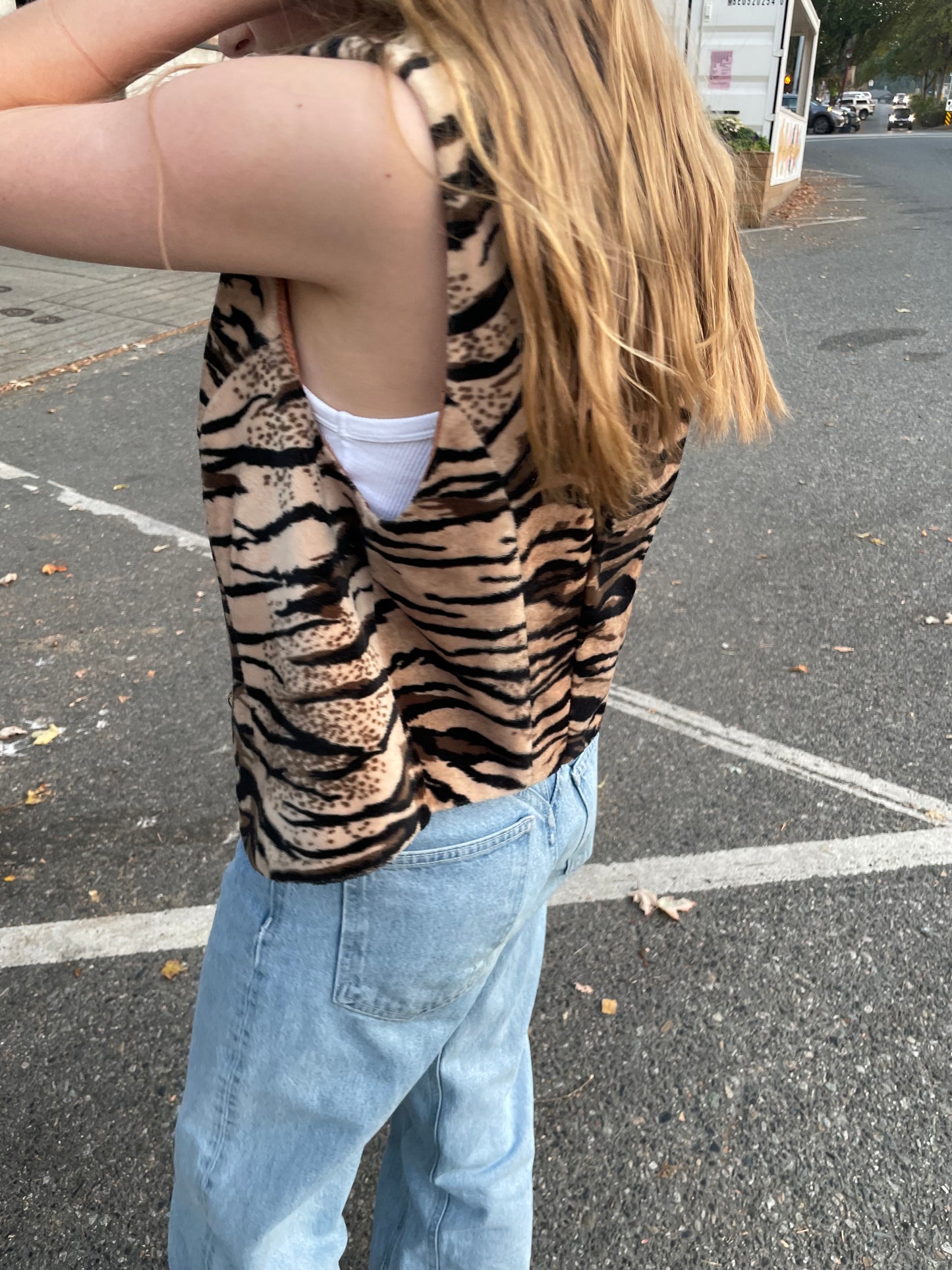 Tiger print vest