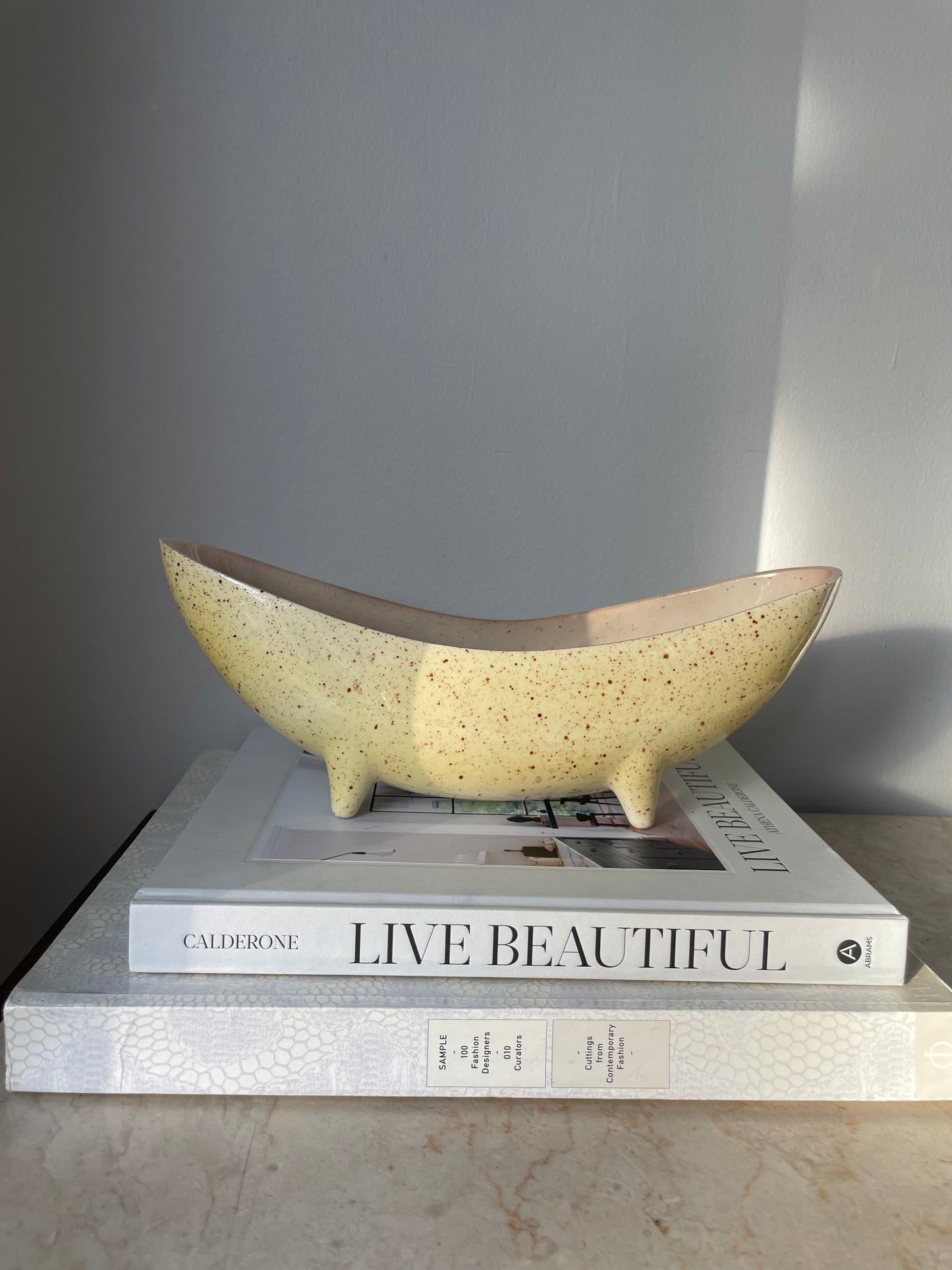 Oval ceramic bowl