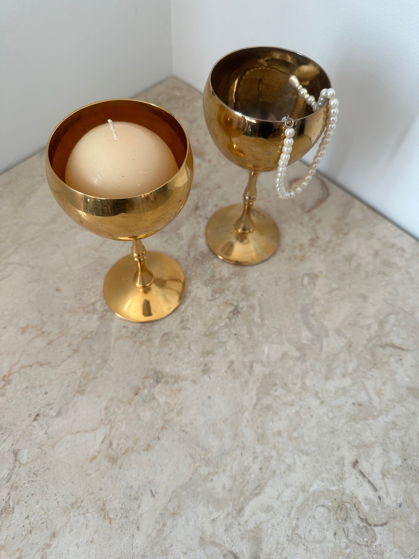 Brass wine glasses