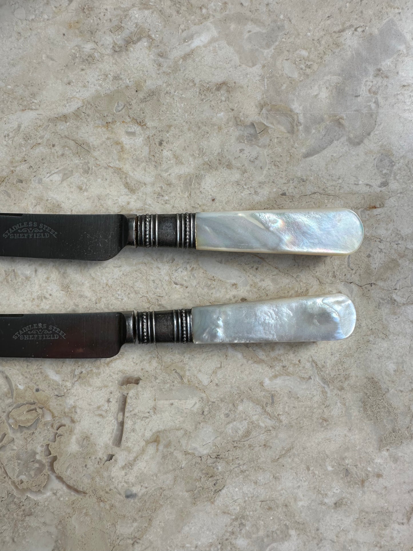 Mother of pearl butter knives