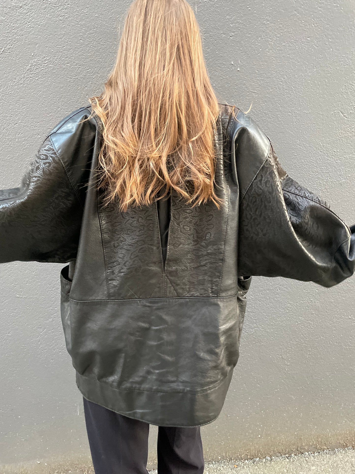 Oversized Leather Jacket