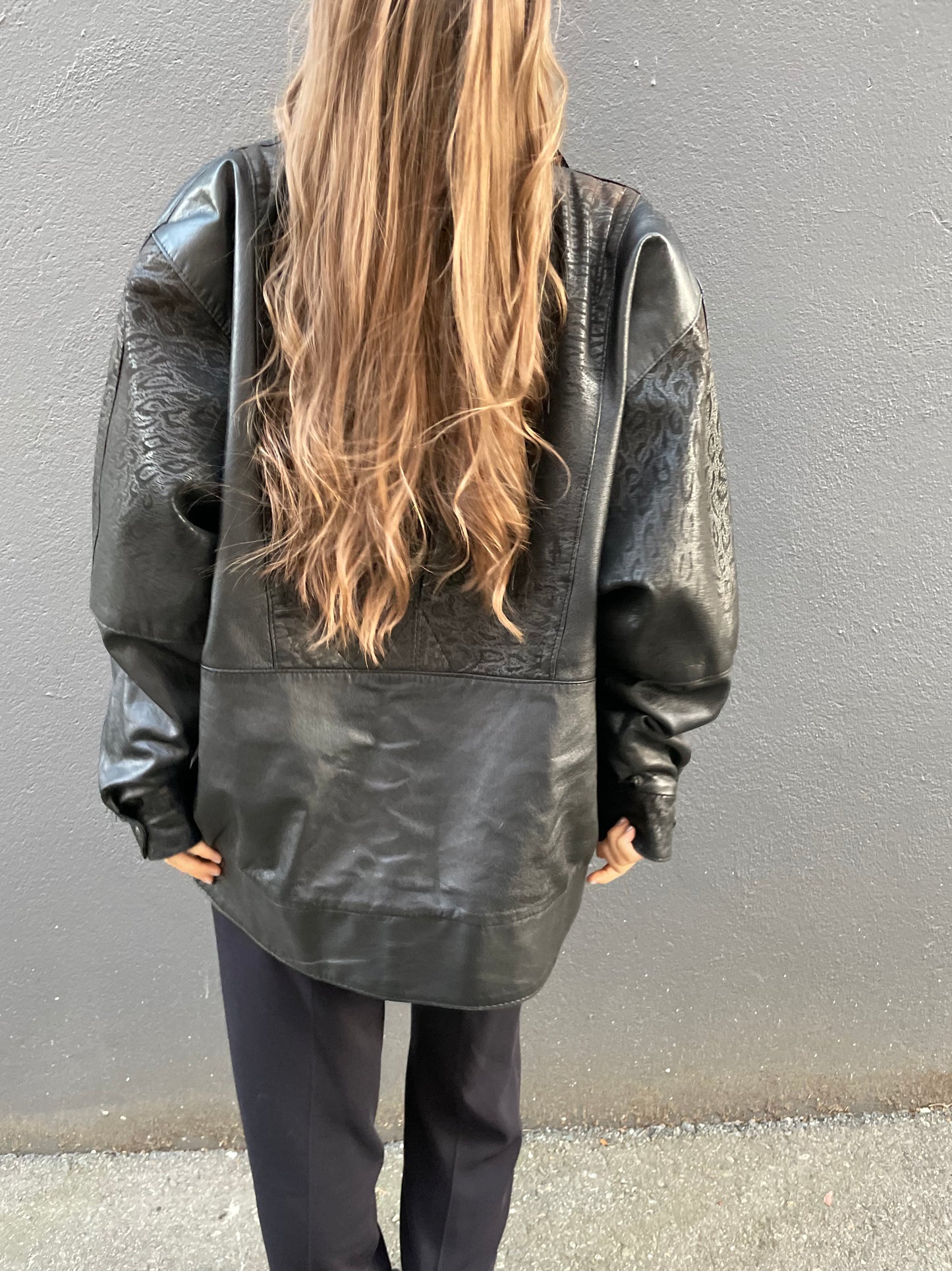 Oversized Leather Jacket