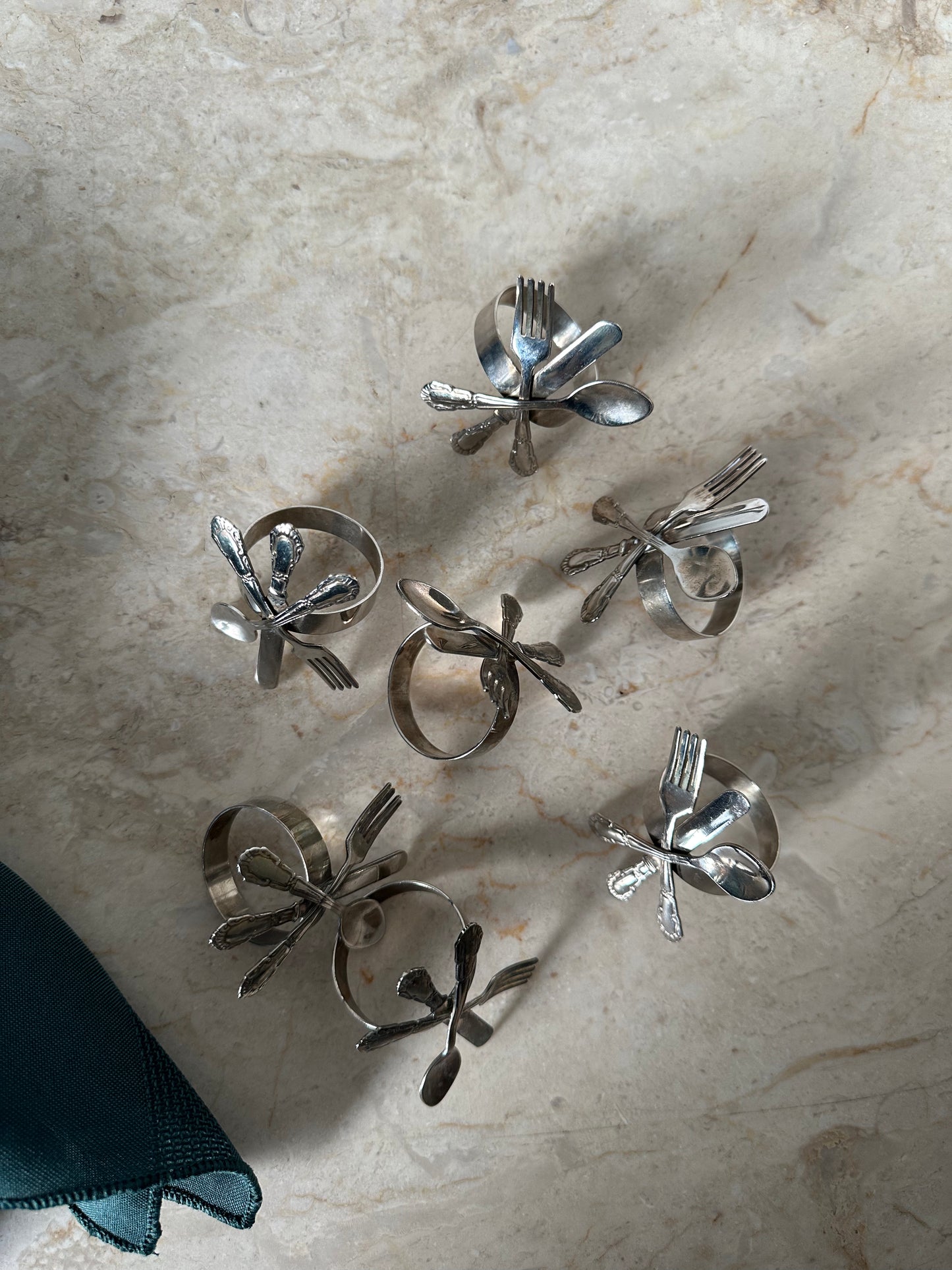 Silver plated napkin rings