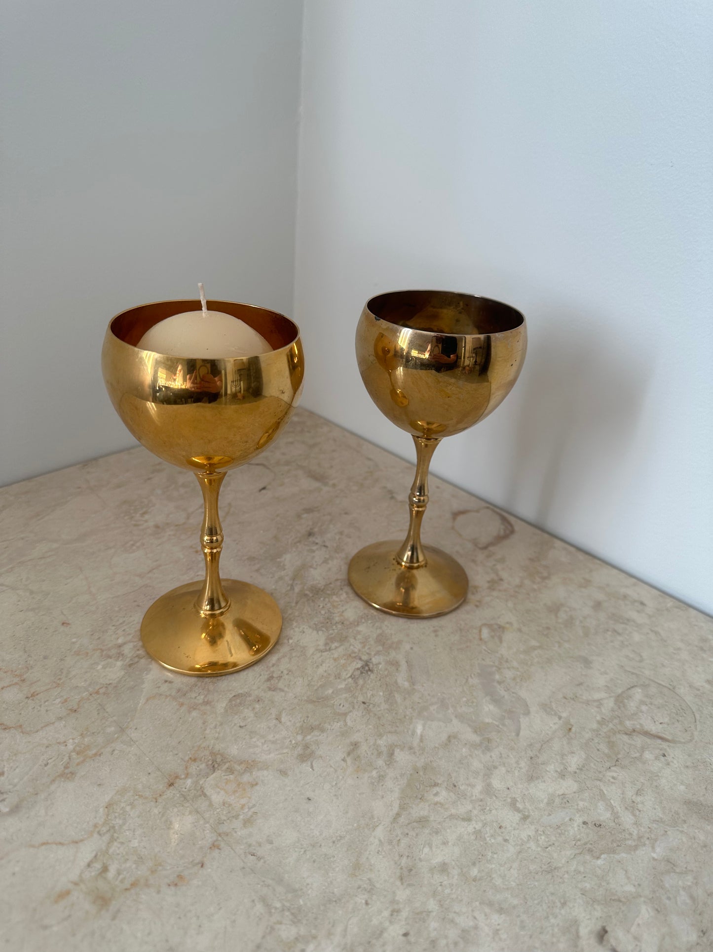 Brass wine glasses