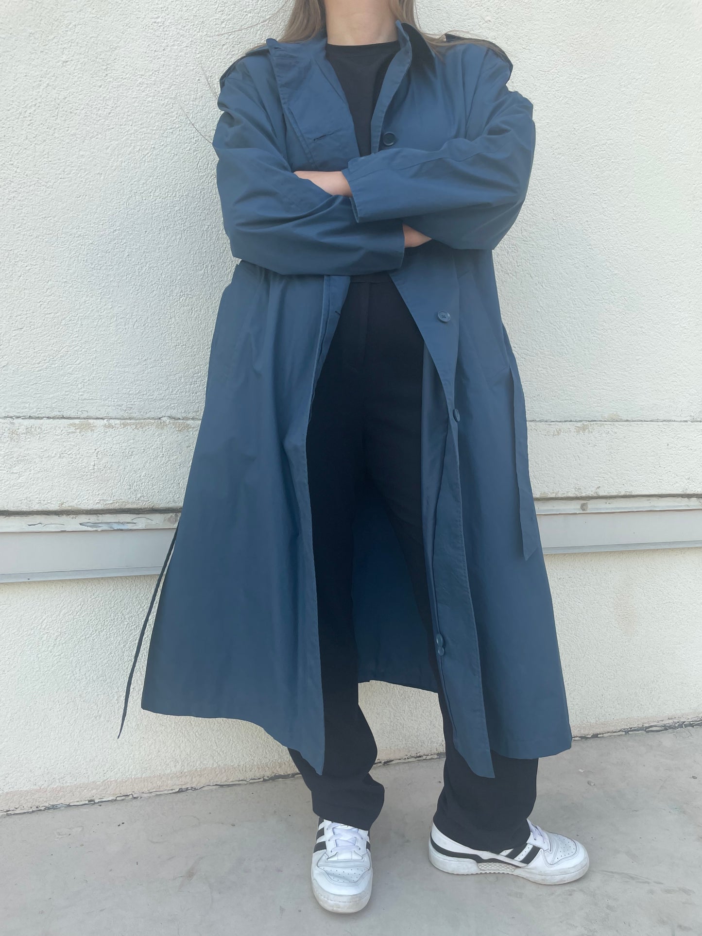 Navy Blue Trench Coat