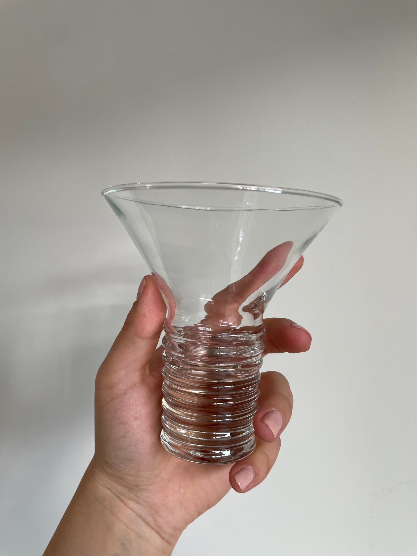 Set of four Martini style glasses