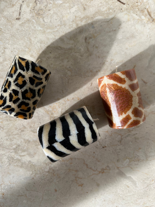 Animal Print Candles 