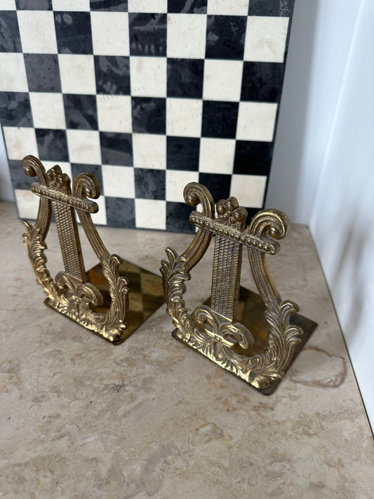 Brass bookends