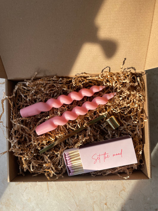 Candle Gift Set -Pink