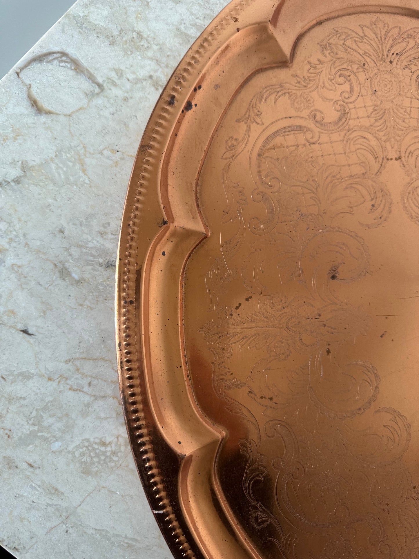 Rose gold tray