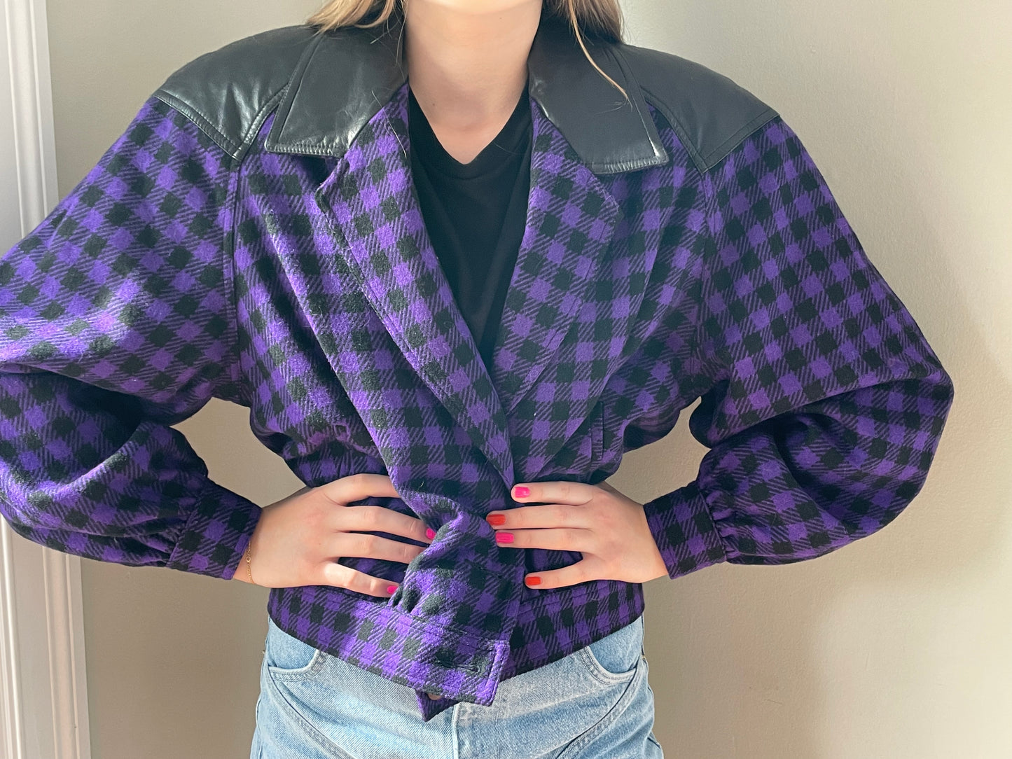 Purple bomber jacket