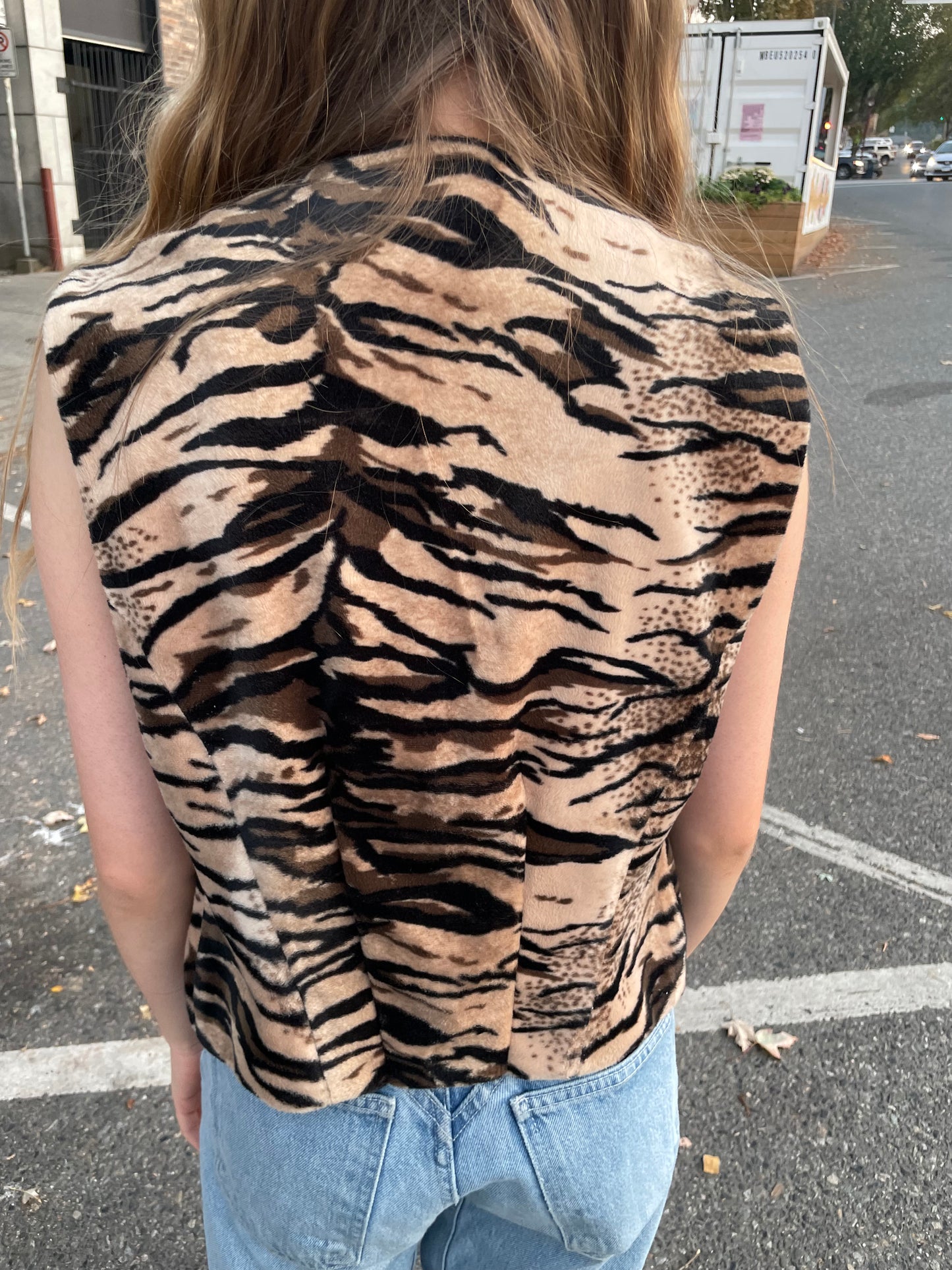 Tiger print vest