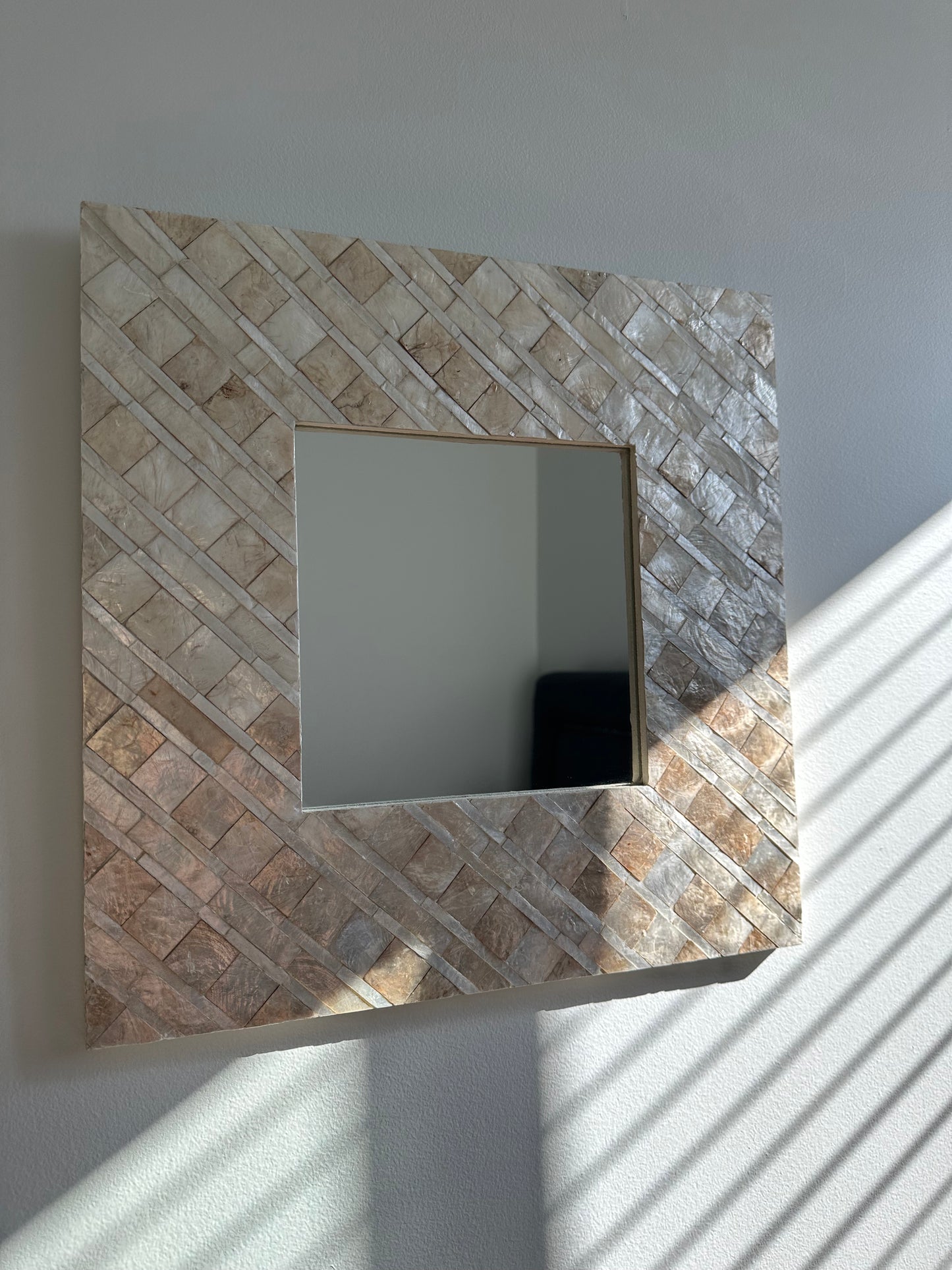 Capiz shell mirror