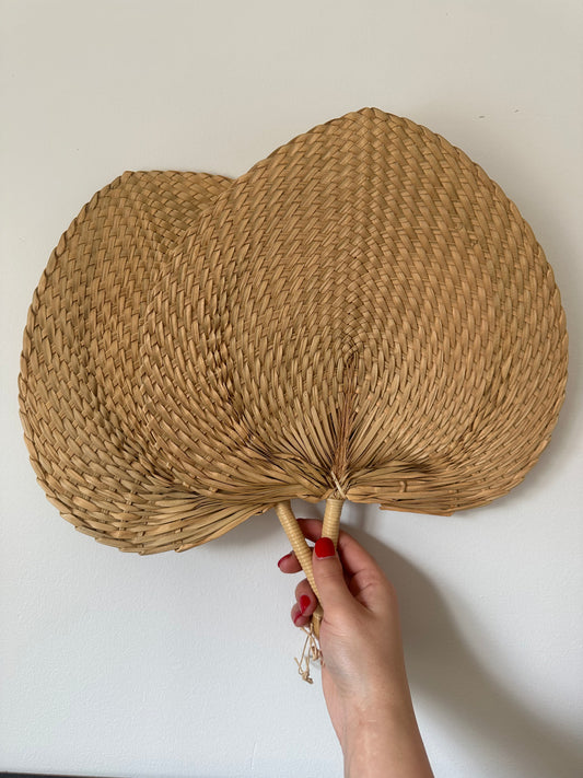 Woven rattan fan